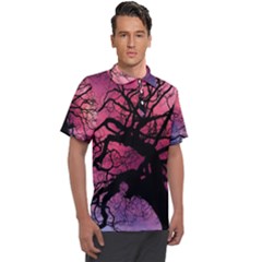 Trees Silhouette Sky Clouds Sunset Men s Polo Tee by Bangk1t