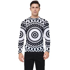 Circular Concentric Radial Symmetry Abstract Men s Long Sleeve Rash Guard by pakminggu