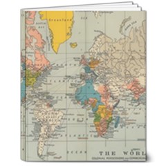 Vintage World Map 8  X 10  Softcover Notebook by pakminggu