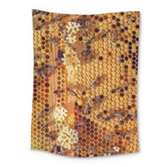 Bees Nature Animals Honeycomb Medium Tapestry by pakminggu