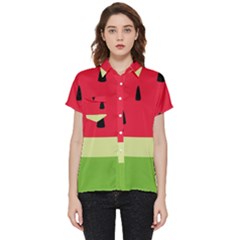 Watermelon Fruit Food Healthy Vitamins Nutrition Short Sleeve Pocket Shirt by pakminggu