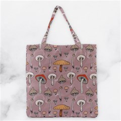 Mushrooms Autumn Fall Pattern Seamless Decorative Grocery Tote Bag by pakminggu