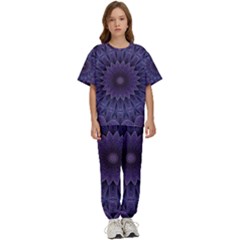 Shape Geometric Symmetrical Symmetry Wallpaper Kids  Tee And Pants Sports Set by Bangk1t