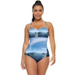 Futuristic City Fantasy Scifi Retro Full Coverage Swimsuit by Ravend