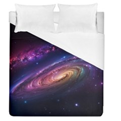 Universe Space Star Rainbow Duvet Cover (queen Size) by Ravend