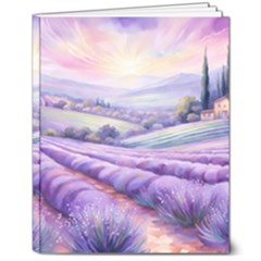 Lavender Flower Tree 8  X 10  Softcover Notebook by Ravend