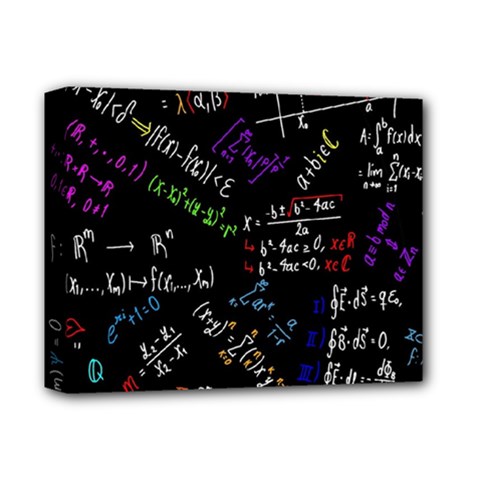 Mathematics  Physics Maths Math Pattern Deluxe Canvas 14  X 11  (stretched) by Grandong