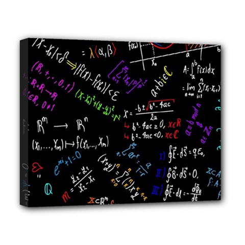 Mathematics  Physics Maths Math Pattern Deluxe Canvas 20  X 16  (stretched) by Grandong