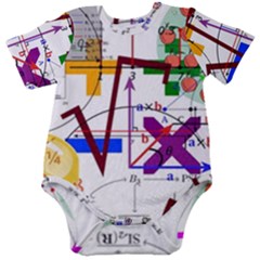 Mathematics Formula Physics School Baby Short Sleeve Bodysuit by Grandong