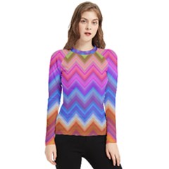 Pattern Chevron Zigzag Background Women s Long Sleeve Rash Guard by Grandong