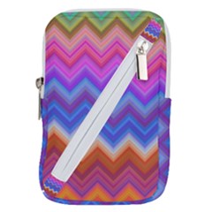 Pattern Chevron Zigzag Background Belt Pouch Bag (small) by Grandong