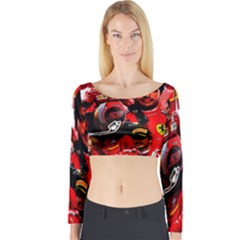 Carlos Sainz Long Sleeve Crop Top by Boster123