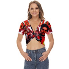 Carlos Sainz Twist Front Crop Top by Boster123