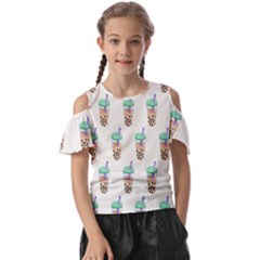 Cute Boba Kids  Butterfly Cutout Tee by artworkshop