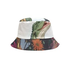 Crocodile Vs Monkey Watercolor 1 Dreamshaper V7 3d Floral 0 Inside Out Bucket Hat (kids) by mohdmosin2535