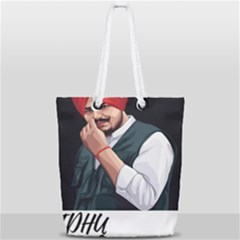 Moosewala Full Print Rope Handle Tote (small) by Mayank