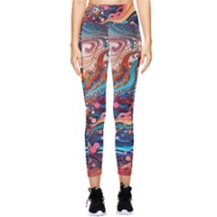 Pattern Abstract Pocket Leggings  by Grandong