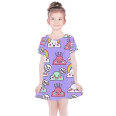 Cloud-seamless-pattern -- Kids  Simple Cotton Dress by pakminggu