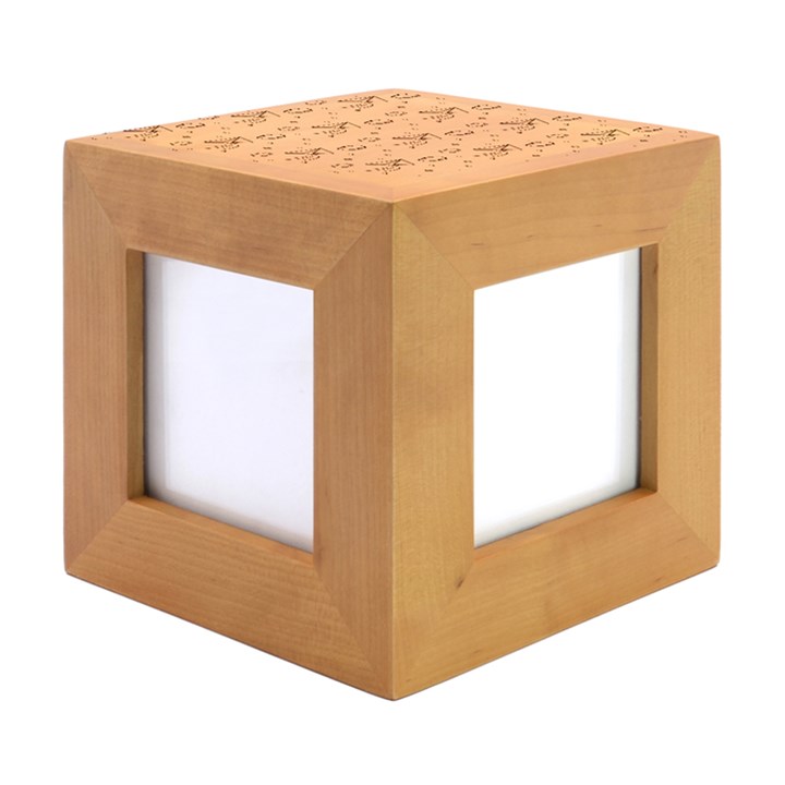 Cute-art-print-pattern Wood Photo Frame Cube