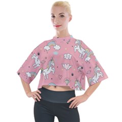 Cute-unicorn-seamless-pattern Mock Neck Tee by pakminggu