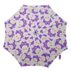 Purple-owl-pattern-background Hook Handle Umbrellas (small) by pakminggu