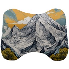 Nature Mountains Landscape Forest Head Support Cushion by Ravend