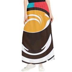 Coffee Tea Cappuccino Maxi Chiffon Skirt by uniart180623