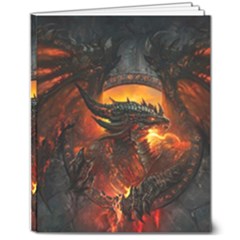 Dragon Art Fire Digital Fantasy 8  X 10  Softcover Notebook by Bedest