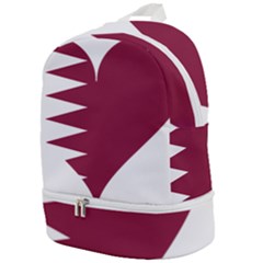 Heart-love-flag-qatar Zip Bottom Backpack by Bedest