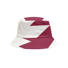 Heart-love-flag-qatar Inside Out Bucket Hat (kids) by Bedest