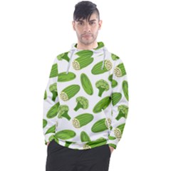 Vegetable Pattern With Composition Broccoli Men s Pullover Hoodie by pakminggu