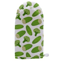 Vegetable Pattern With Composition Broccoli Microwave Oven Glove by pakminggu