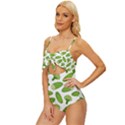 Vegetable Pattern With Composition Broccoli Knot Front One-Piece Swimsuit View2