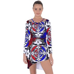 The Grateful Dead Asymmetric Cut-out Shift Dress by Grandong