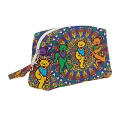 Dead Dancing Bears Grateful Dead Pattern Wristlet Pouch Bag (medium) by Grandong