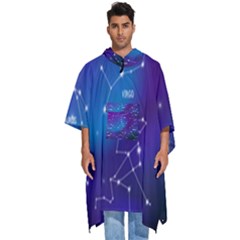 Realistic Night Sky With Constellations Men s Hooded Rain Ponchos by Cowasu