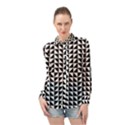 Optical-illusion-illusion-black Long Sleeve Chiffon Shirt View1