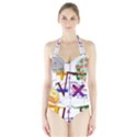 Mathematics Formula Physics School Halter Swimsuit View1