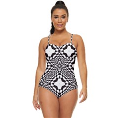 Tile-repeating-pattern-texture Retro Full Coverage Swimsuit by Bedest