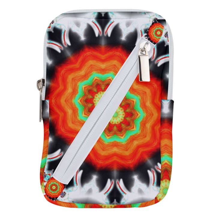 Abstract-kaleidoscope-colored Belt Pouch Bag (Large)