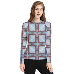 Pattern-cross-geometric-shape Women s Long Sleeve Rash Guard by Bedest