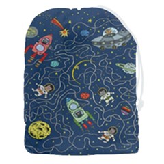 Cat-cosmos-cosmonaut-rocket Drawstring Pouch (3xl) by pakminggu