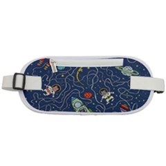 Cat-cosmos-cosmonaut-rocket Rounded Waist Pouch by pakminggu