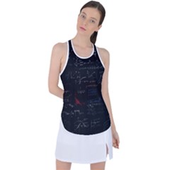 Math Mathematics Pattern Racer Back Mesh Tank Top by pakminggu