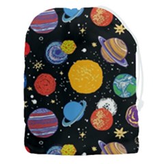 Circle Illustration Space Art Cute Pattern Drawstring Pouch (3xl) by pakminggu