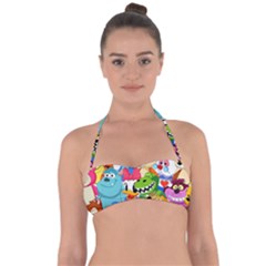 Illustration Cartoon Character Animal Cute Tie Back Bikini Top by Cowasu