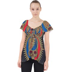 The Grateful Dead Lace Front Dolly Top by Cowasu