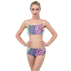 Brain-heart-balance-emotion Layered Top Bikini Set by Cowasu