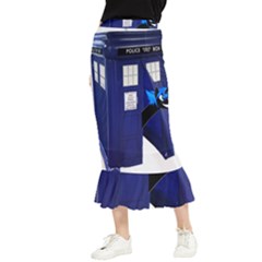 Tardis-doctor-who Maxi Fishtail Chiffon Skirt by Cowasu