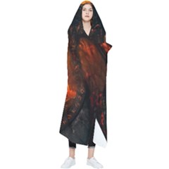 Dragon Fire Fantasy Art Wearable Blanket by Cowasu